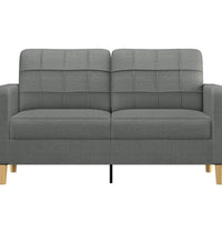 2-Sitzer-Sofa Dunkelgrau 140 cm Stoff