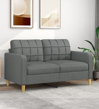 2-Sitzer-Sofa Dunkelgrau 140 cm Stoff