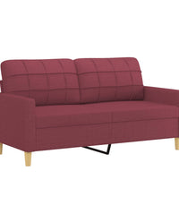 2-Sitzer-Sofa Weinrot 140 cm Stoff