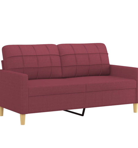 2-Sitzer-Sofa Weinrot 140 cm Stoff