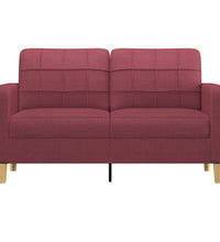 2-Sitzer-Sofa Weinrot 140 cm Stoff