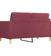 2-Sitzer-Sofa Weinrot 140 cm Stoff
