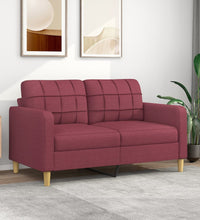 2-Sitzer-Sofa Weinrot 140 cm Stoff