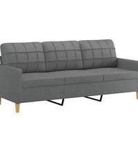 3-Sitzer-Sofa Dunkelgrau 180 cm Stoff