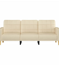 3-Sitzer-Sofa Creme 180 cm Stoff