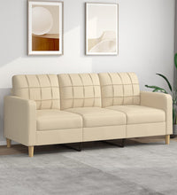 3-Sitzer-Sofa Creme 180 cm Stoff