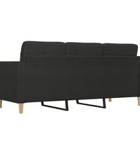 3-Sitzer-Sofa Schwarz 180 cm Stoff