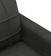 3-Sitzer-Sofa Schwarz 180 cm Stoff