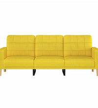 3-Sitzer-Sofa Hellgelb 180 cm Stoff