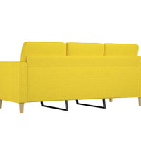 3-Sitzer-Sofa Hellgelb 180 cm Stoff
