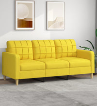 3-Sitzer-Sofa Hellgelb 180 cm Stoff