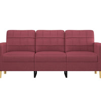 3-Sitzer-Sofa Weinrot 180 cm Stoff