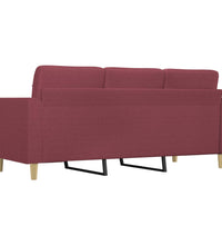 3-Sitzer-Sofa Weinrot 180 cm Stoff
