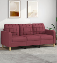 3-Sitzer-Sofa Weinrot 180 cm Stoff