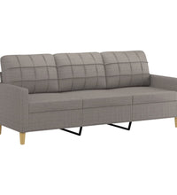 3-Sitzer-Sofa Taupe 180 cm Stoff
