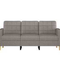 3-Sitzer-Sofa Taupe 180 cm Stoff