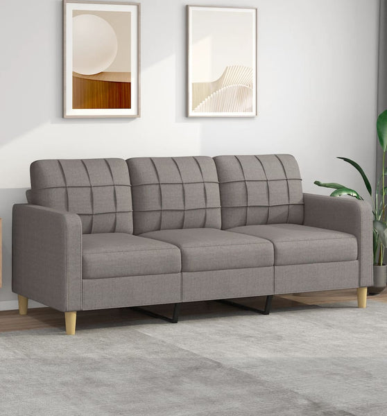 3-Sitzer-Sofa Taupe 180 cm Stoff