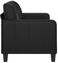 2-Sitzer-Sofa Schwarz 140 cm Kunstleder