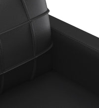 2-Sitzer-Sofa Schwarz 140 cm Kunstleder
