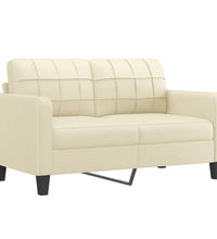 2-Sitzer-Sofa Creme 140 cm Kunstleder