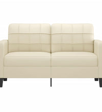 2-Sitzer-Sofa Creme 140 cm Kunstleder
