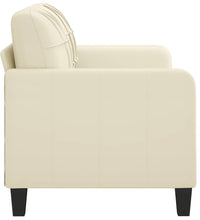 2-Sitzer-Sofa Creme 140 cm Kunstleder