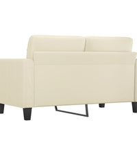 2-Sitzer-Sofa Creme 140 cm Kunstleder