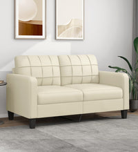 2-Sitzer-Sofa Creme 140 cm Kunstleder