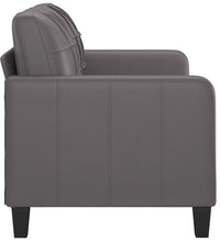 2-Sitzer-Sofa Grau 140 cm Kunstleder