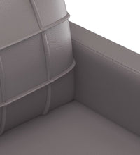 2-Sitzer-Sofa Grau 140 cm Kunstleder