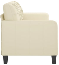 3-Sitzer-Sofa Creme 180 cm Kunstleder