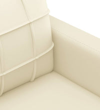 3-Sitzer-Sofa Creme 180 cm Kunstleder