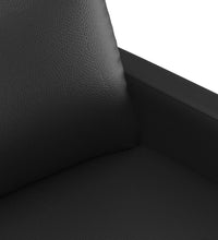 2-Sitzer-Sofa Schwarz 140 cm Kunstleder