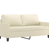2-Sitzer-Sofa Creme 140 cm Kunstleder