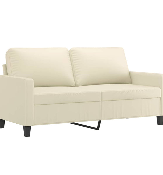 2-Sitzer-Sofa Creme 140 cm Kunstleder