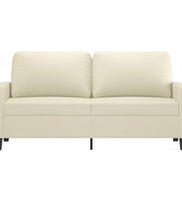 2-Sitzer-Sofa Creme 140 cm Kunstleder