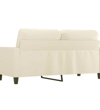 2-Sitzer-Sofa Creme 140 cm Kunstleder
