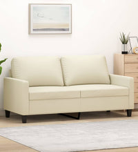 2-Sitzer-Sofa Creme 140 cm Kunstleder