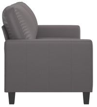 2-Sitzer-Sofa Grau 140 cm Kunstleder