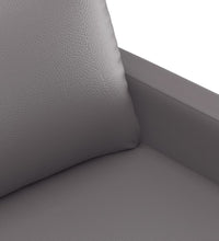 2-Sitzer-Sofa Grau 140 cm Kunstleder