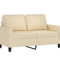 2-Sitzer-Sofa Creme 120 cm Stoff