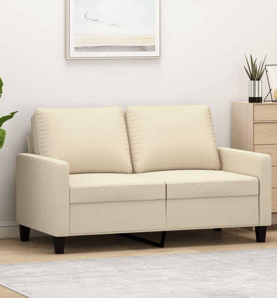 2-Sitzer-Sofa Creme 120 cm Stoff