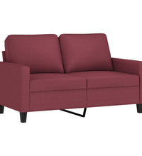 2-Sitzer-Sofa Weinrot 120 cm Stoff