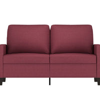 2-Sitzer-Sofa Weinrot 120 cm Stoff