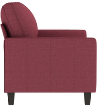 2-Sitzer-Sofa Weinrot 120 cm Stoff