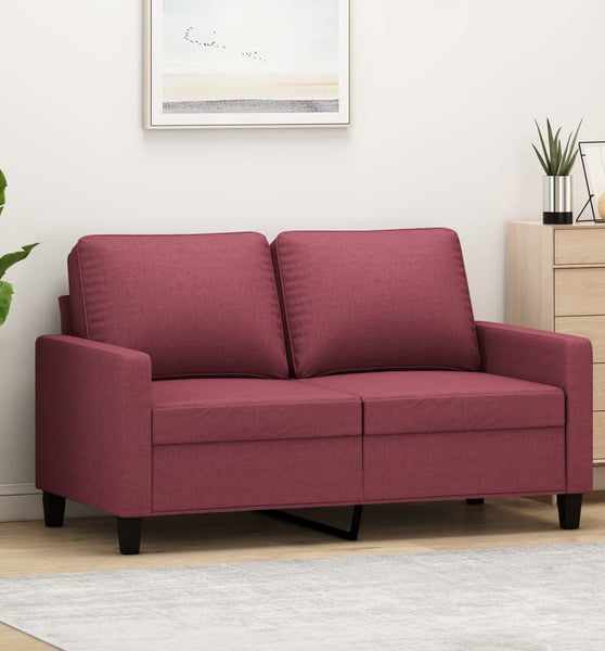 2-Sitzer-Sofa Weinrot 120 cm Stoff
