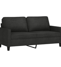 2-Sitzer-Sofa Schwarz 140 cm Stoff