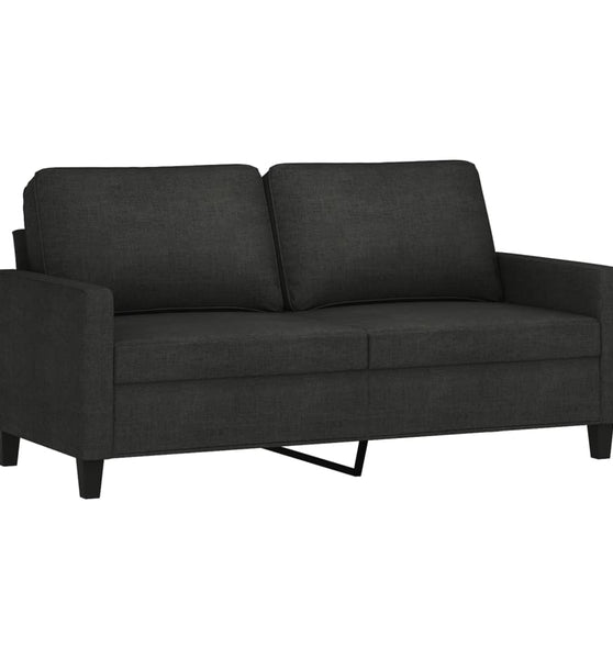 2-Sitzer-Sofa Schwarz 140 cm Stoff
