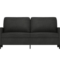 2-Sitzer-Sofa Schwarz 140 cm Stoff