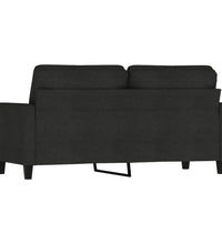 2-Sitzer-Sofa Schwarz 140 cm Stoff